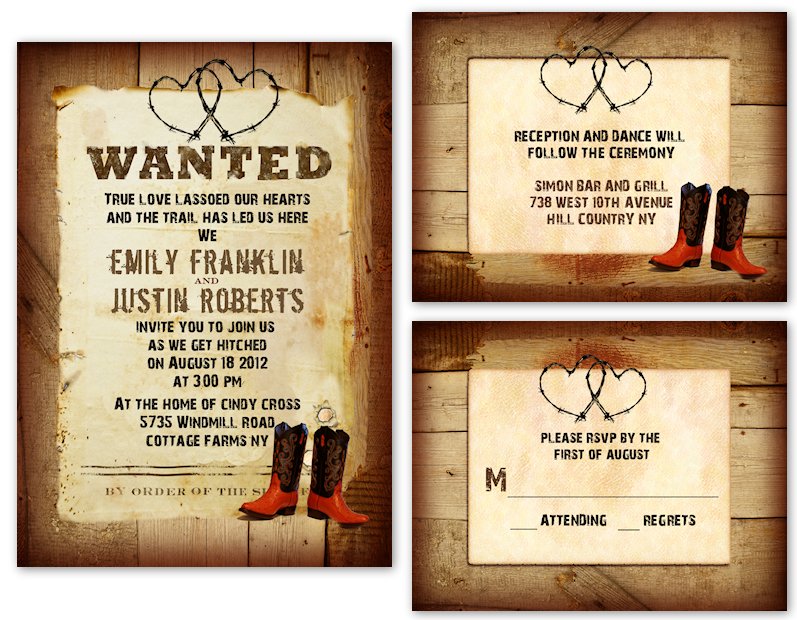 Country Wedding Invitation Templates Free