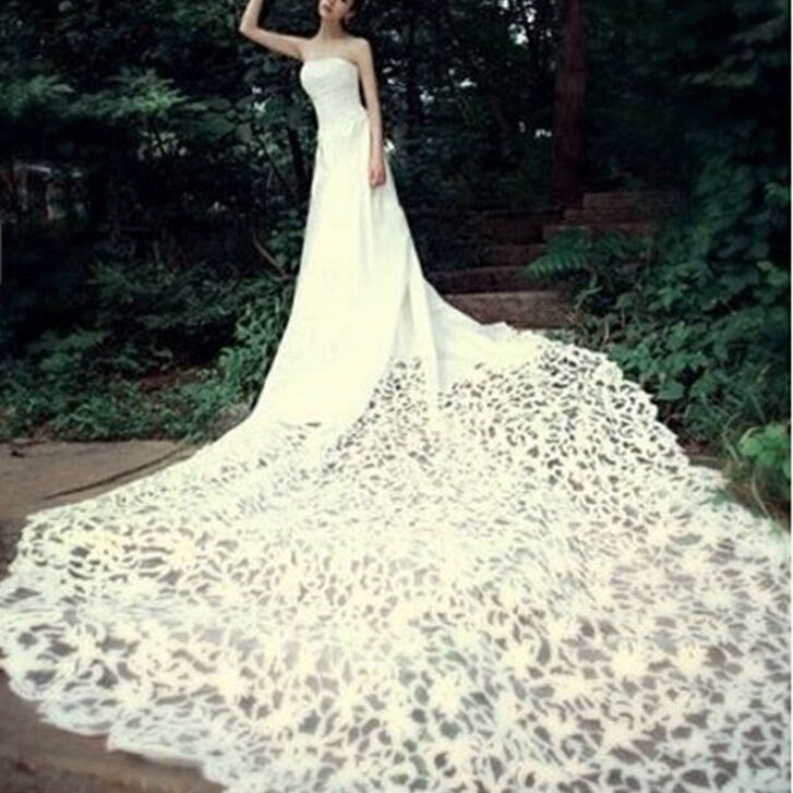 wedding dress peacock