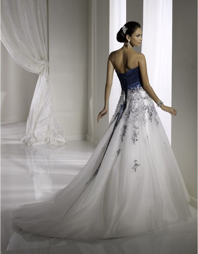 Midnight Blue Wedding Dress