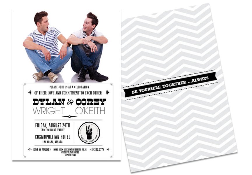 Gay Wedding Invitations