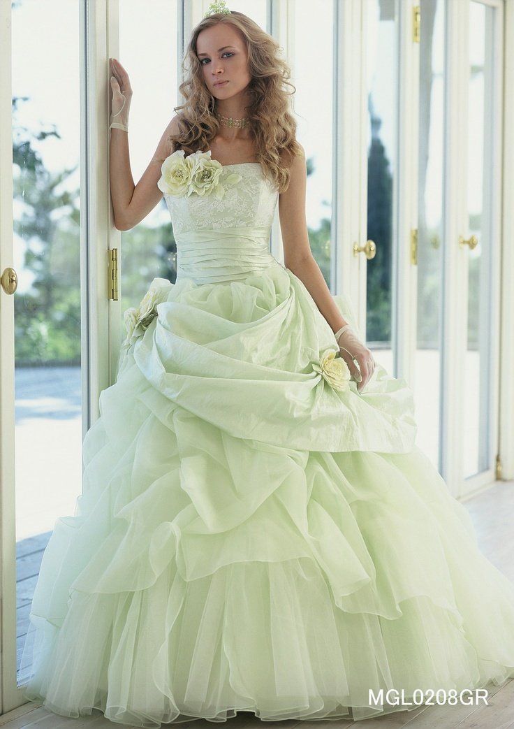 Light Green Wedding Dress