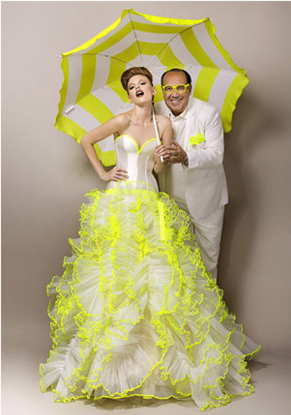 yellow-and-white-wedding-dress