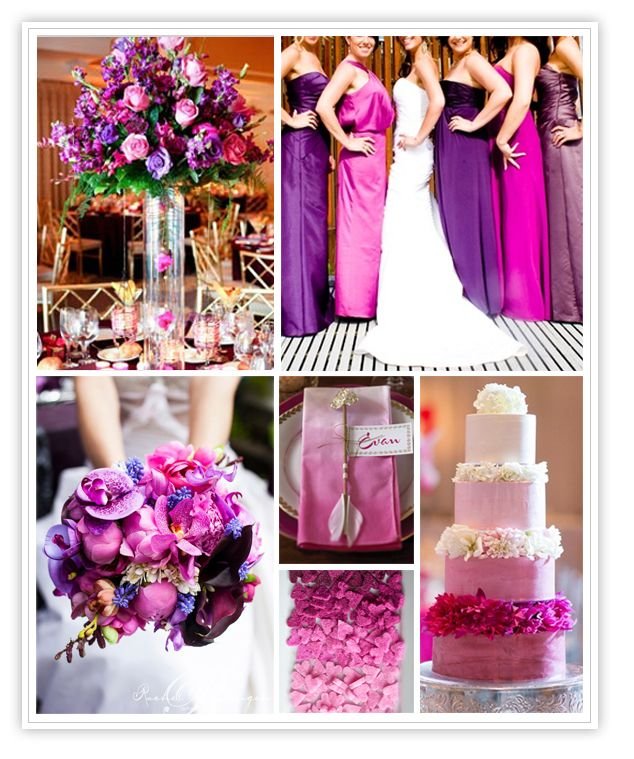 Purple And Fuschia Wedding Decorations
