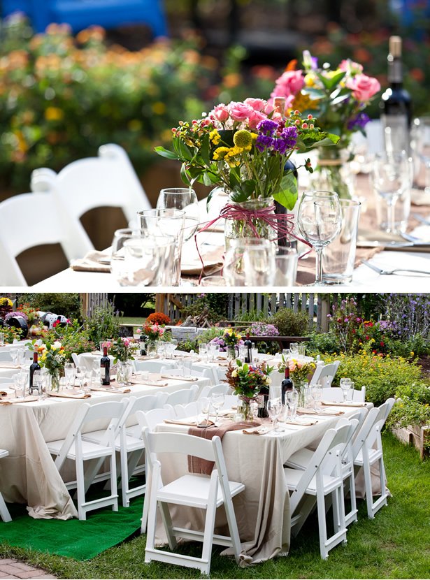 Backyard Wedding Centerpiece Ideas