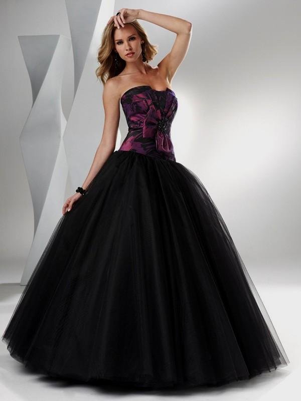 Black And Purple Wedding Dress