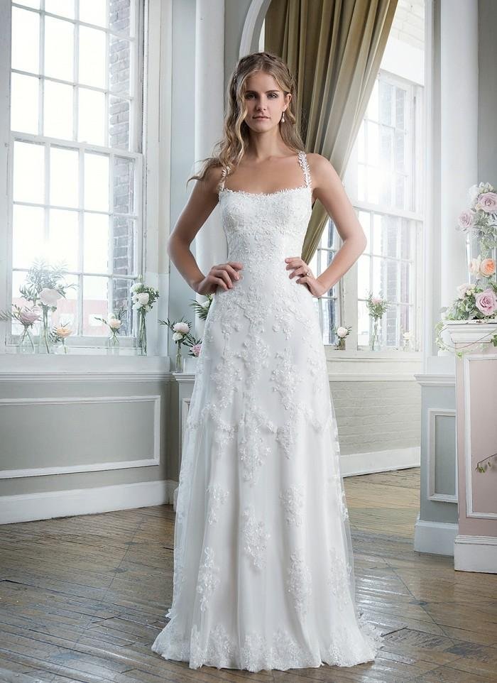 Spaghetti Strap Lace Wedding Dress