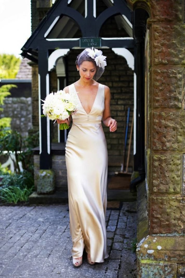 Sleek Satin Wedding Dress 