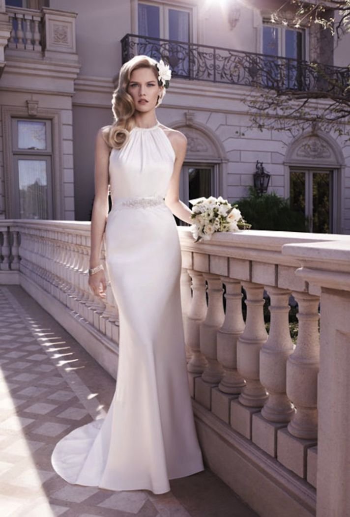 Sleek Satin Wedding Dress 