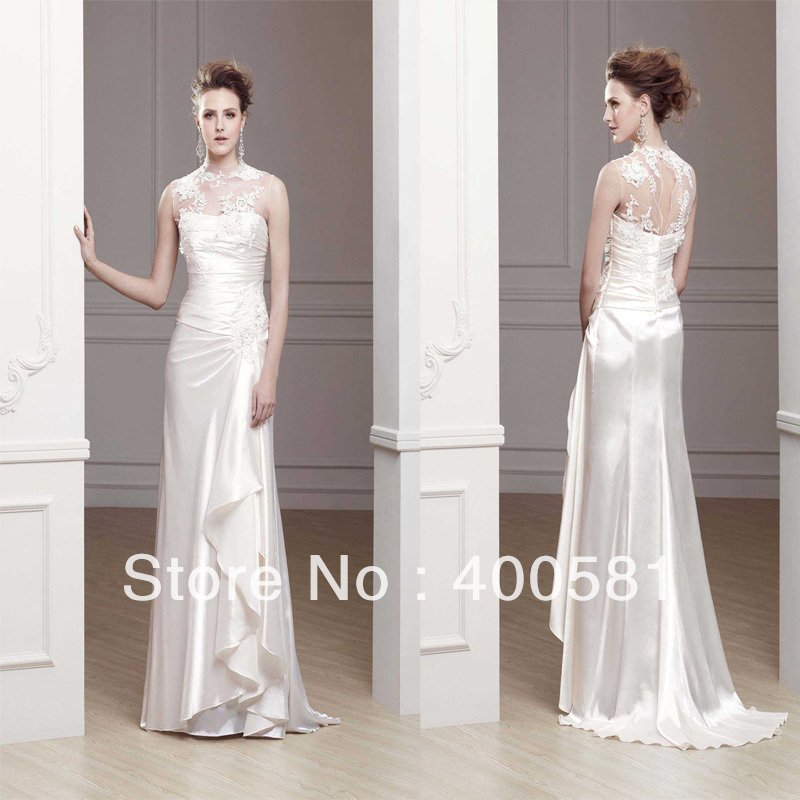 Sleek Satin Wedding Dress 