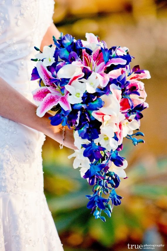 Blue Iris Wedding Bouquet 