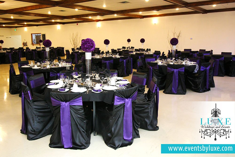 Black White Purple Wedding Theme