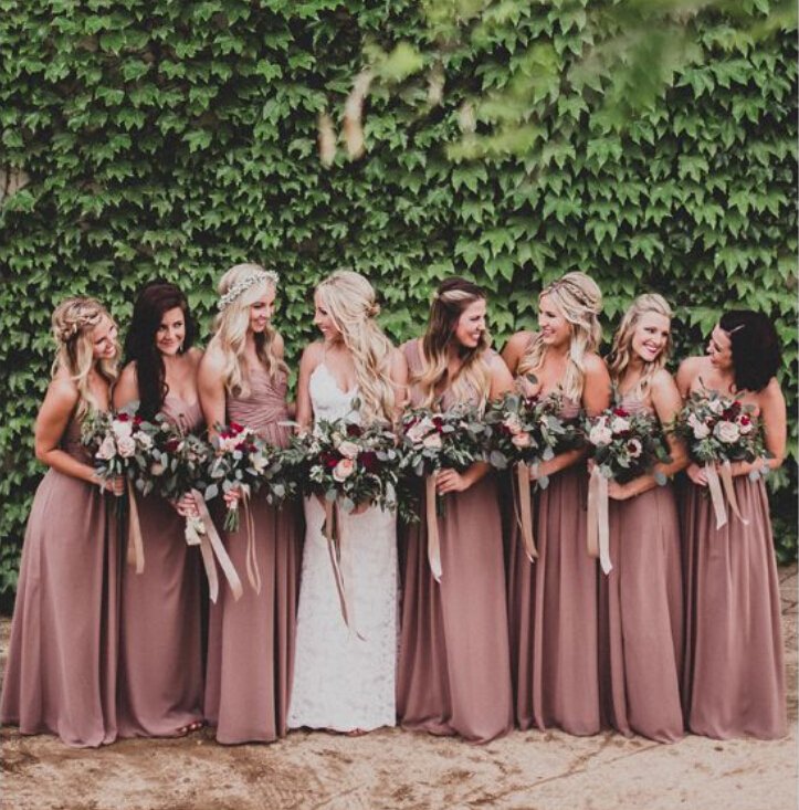 Dusty Rose Wedding Dress