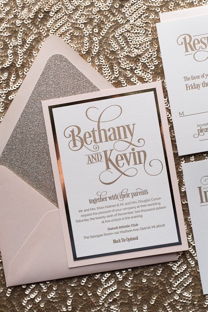 Glitter Wedding Invitations