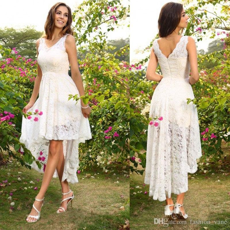 High Low Country Wedding Dress