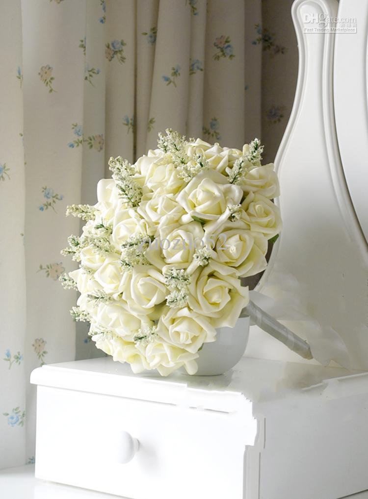 Ivory Rose Bouquets For Weddings 