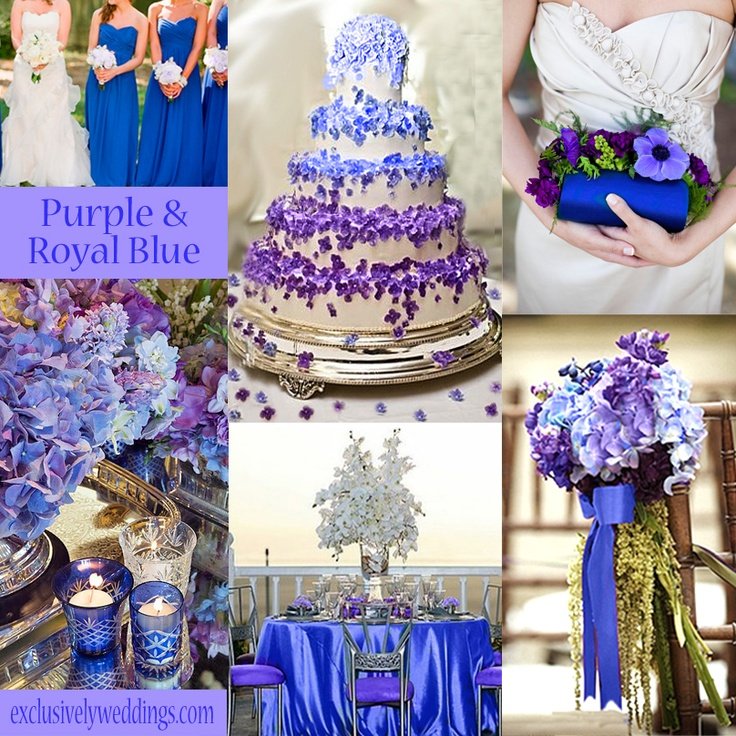 purple and blue wedding colors