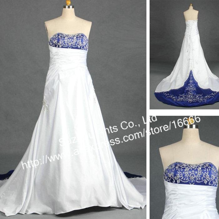 silver blue wedding dress