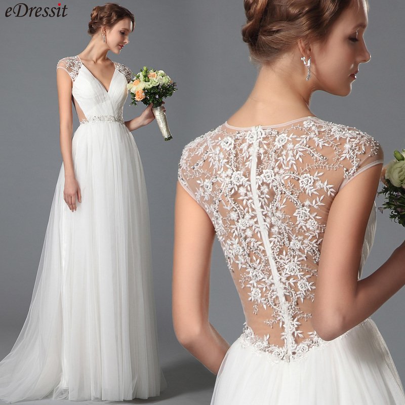 Simple Lace Wedding Dress