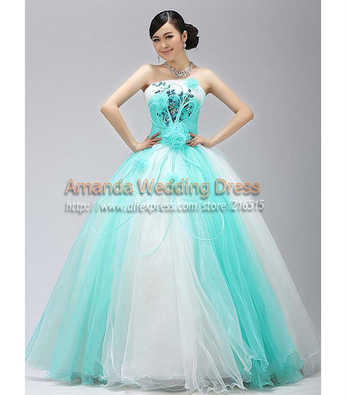 Aqua Wedding Dress