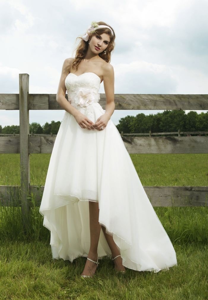 Western wedding dress with embroidered details