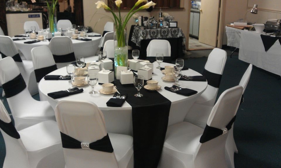 Black White And Silver Wedding Decor