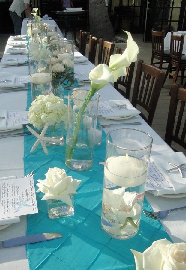 Teal Wedding Centerpiece Ideas