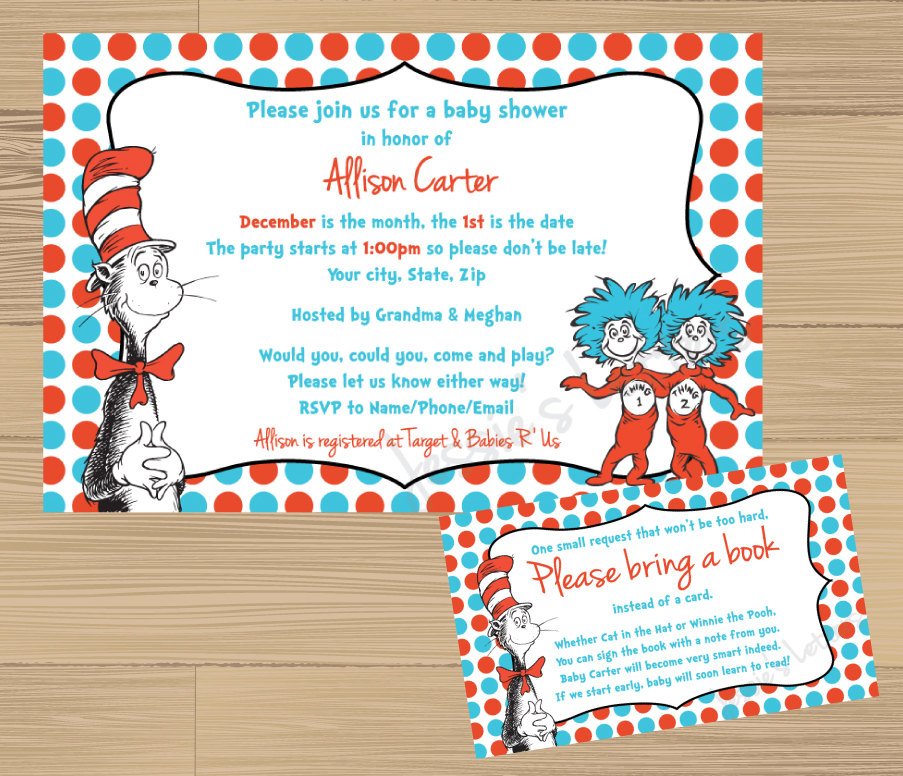 Dr Seuss Baby Shower Invitations Printable Free | Emasscraft.org