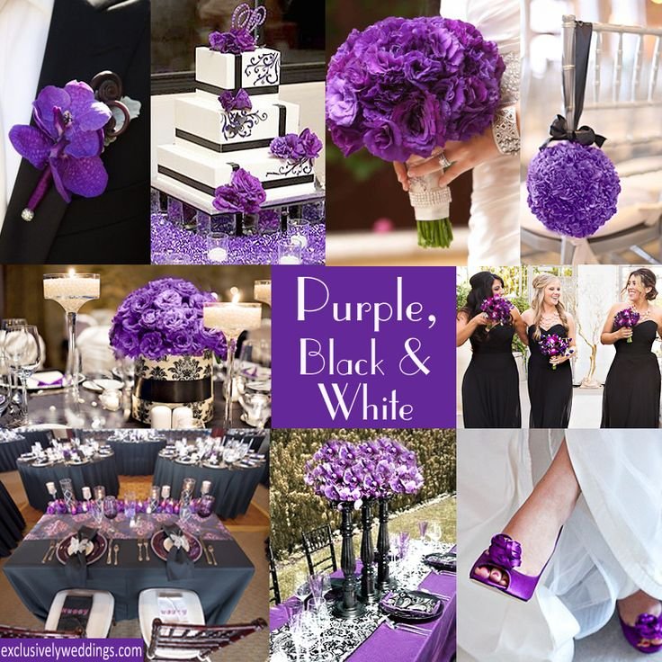 Emejing Purple Black And Silver Wedding Pictures | Emasscraft.org