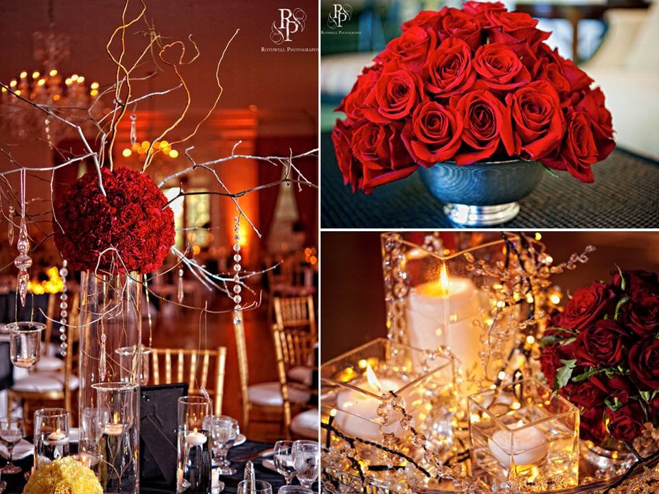 Red Rose Centerpieces For Weddings 8082