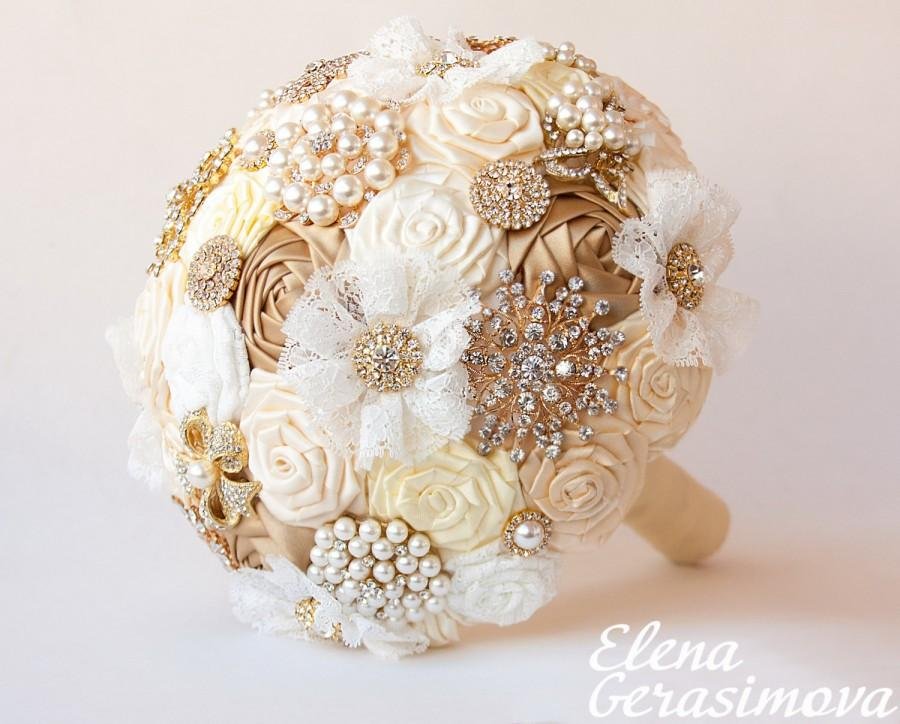 Ivory And Gold Wedding Bouquets