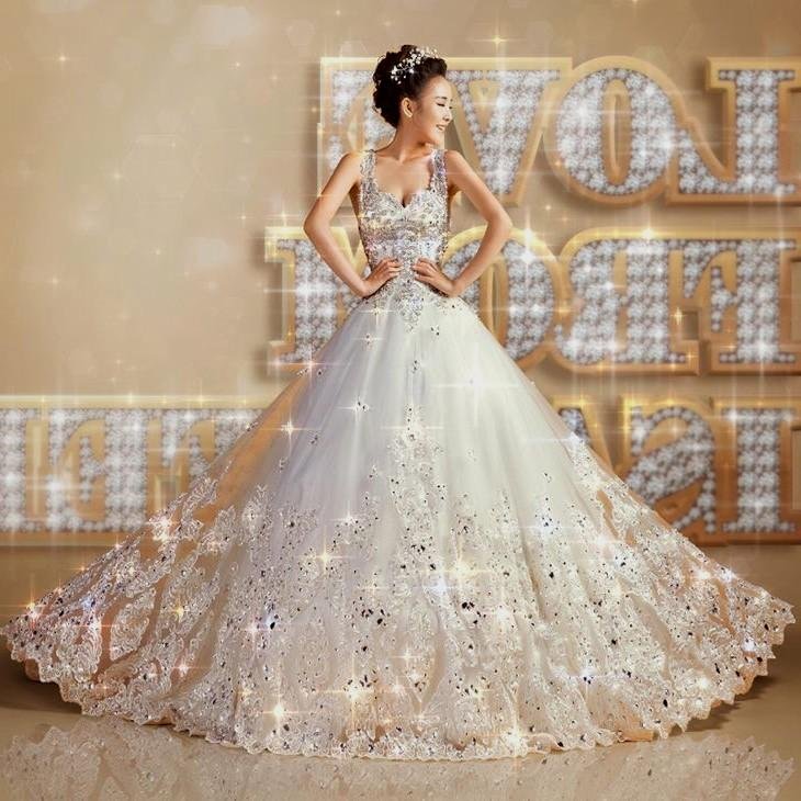 Wedding Dress With Diamonds Princess Wedding Dresses With Diamonds