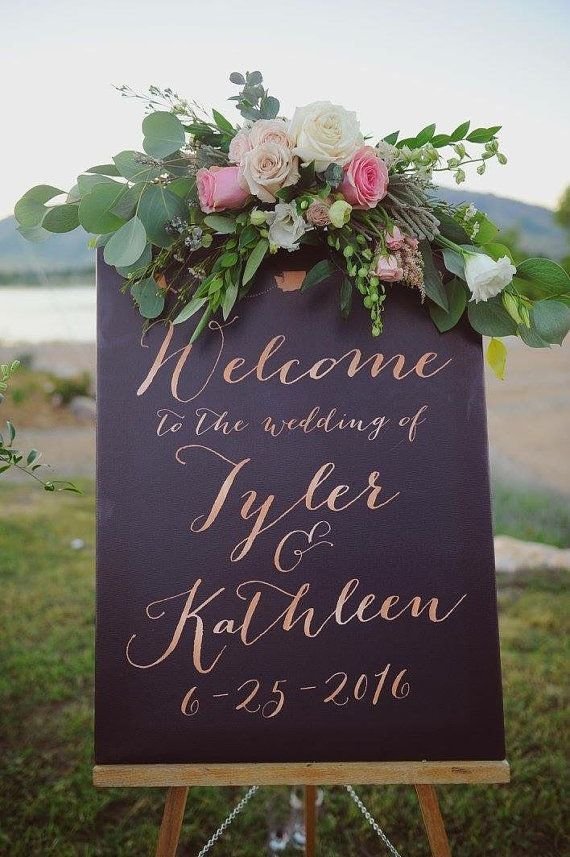 Wedding Reception Welcome Board