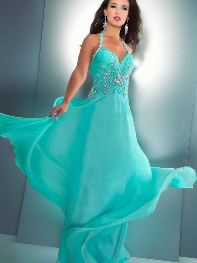 Turquoise Wedding Dress 5092