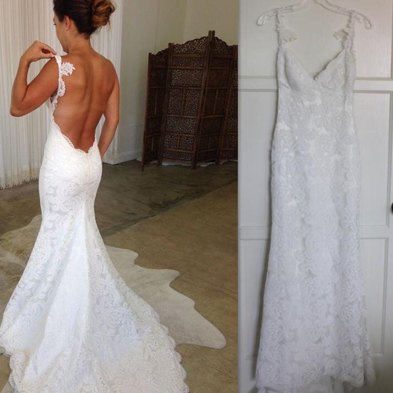 Lace Backless Wedding Dress