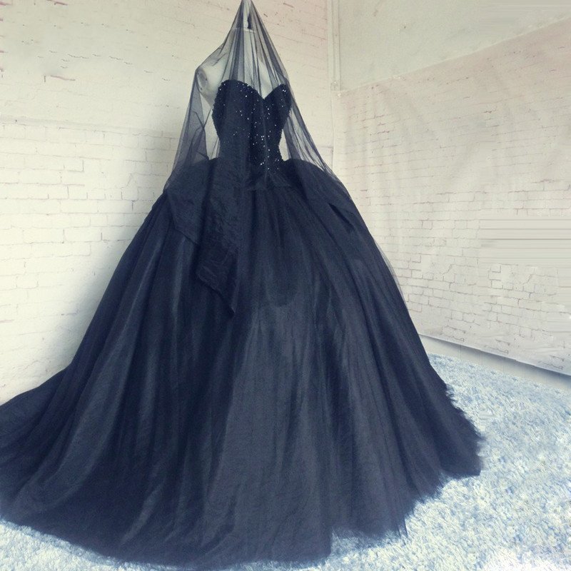 Black Princess Wedding Dress