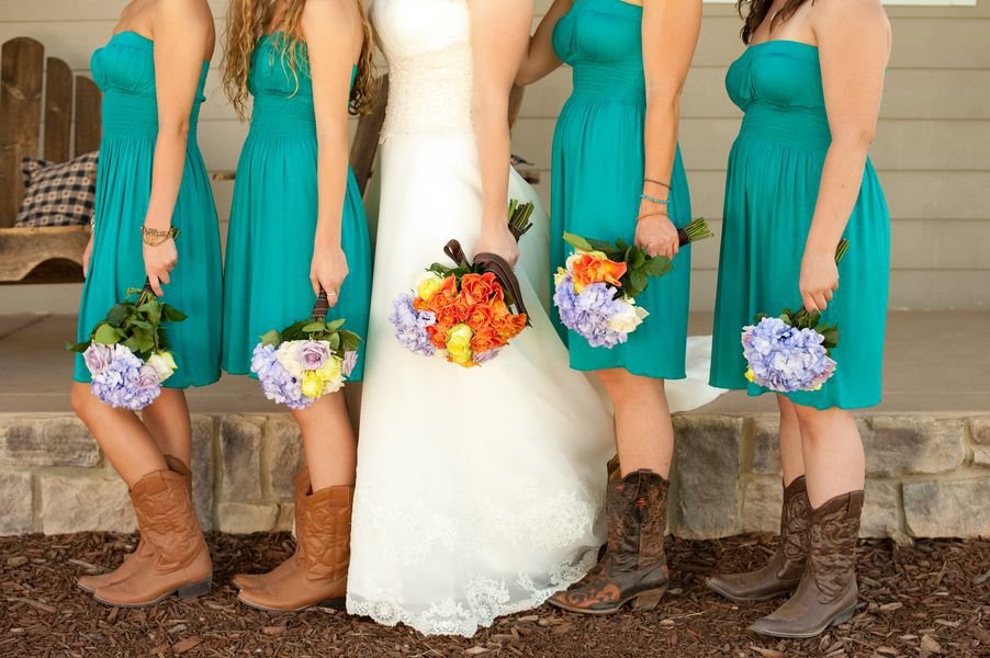 Teal Country Wedding