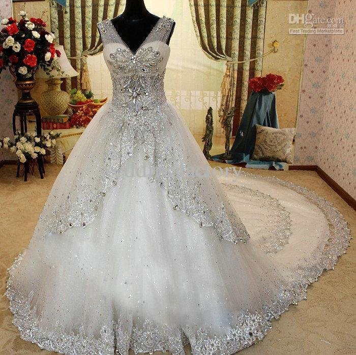 Blinged Out Ball Gown Wedding Dresses
