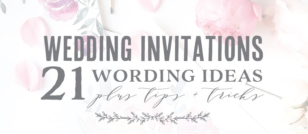 Typical Wedding Invitation Wording