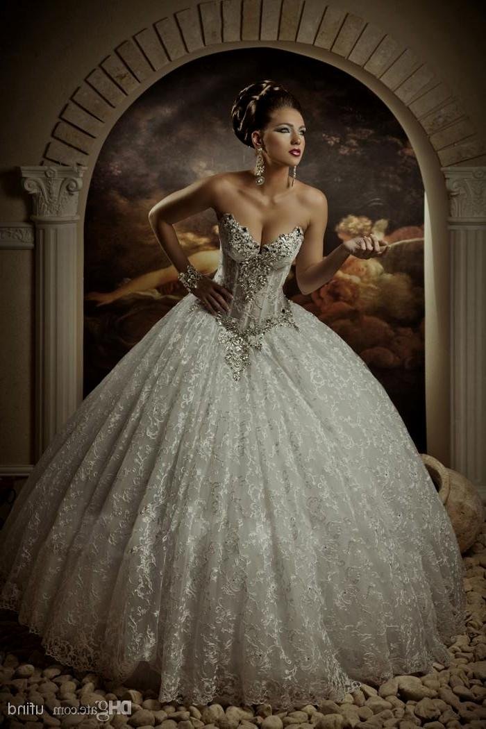 Blinged Out Ball Gown Wedding Dresses