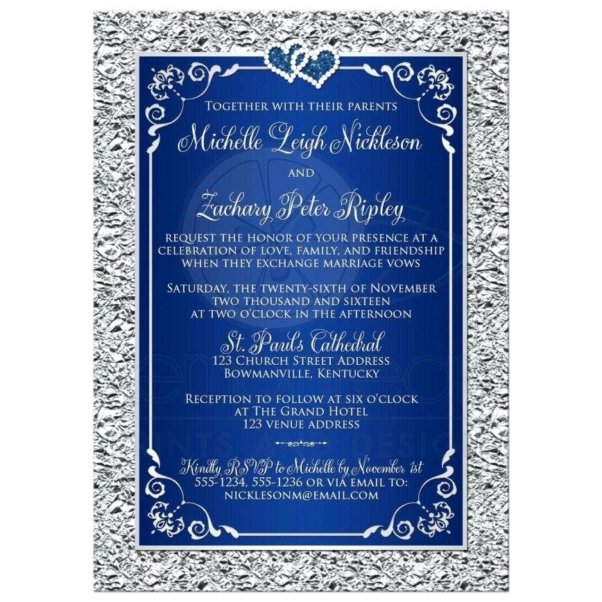 Silver Wedding Invitations Templates
