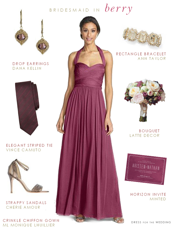 Berry Colored Bridesmaid Dresses