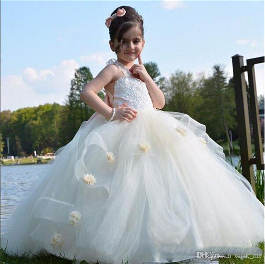 Ivory Ball Gown Flower Girl Dress 0967