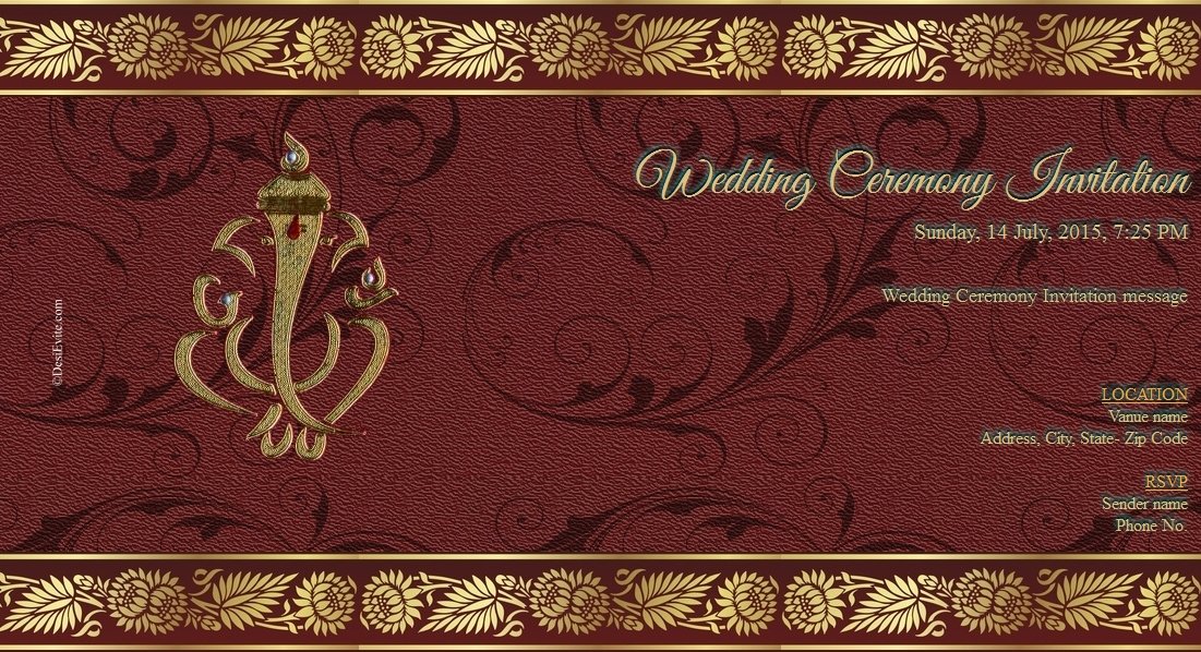 Free E Wedding Invitation Card Templates